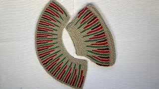 Knitting slippers with short rows