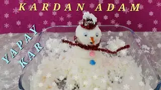 Yapay Kar Deneyi ve Kardan Adam Yapıyoruz ❄⛄❄ #keşfet #kidsvideo #shortvideo #keşfetbeniöneçıkar