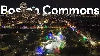 Boston Commons Christmas Lights- 4k Aerial Drone | Aerial Mini-Long Boston | Photos by Vik 2022