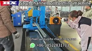 Strut channel roll forming machine line