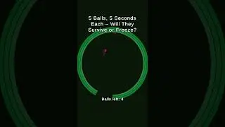 Will the 5 Balls escape or freeze forever?#shorts #digitalart #satisfying #viral #asmr #game #bounce