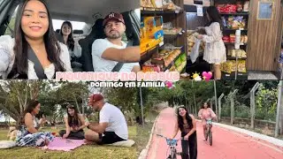 FIZEMOS UM PIQUENIQUE NO PARQUE🧺🌳🌤️🌸domingo em família💖