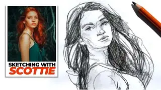 Sketching a face from a photo - REAL TIME