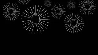 Minimal Fireworks Animation | Black and White Light Burst Overlay 4K for Video Editing and VFX