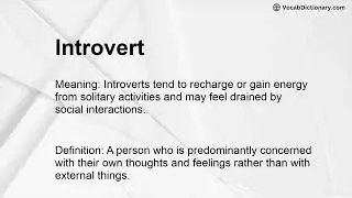 Introvert Meaning