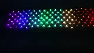 Гирлянда  Сеть  3х0,5м, прозрачный ПВХ, 140 LED Мультиколор, арт  215-049