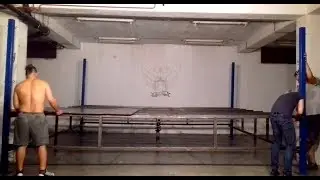 Montiranje wrestling ringa - Ring set up (Time lapse)