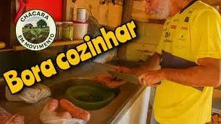 Cozinhando com Marcão! Farofa e Arroz com linguiça e Cenoura 🥕  #rural #sitio #chácara 