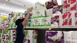 DOUBLE DECKER TOILET PAPER FORT! ( almost kicked out )