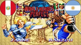 World Heroes Perfect  ▰ (Janne) Vs (Hanzou) ▰ High Level Matches