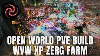 Open World PVE Build Tempest Farming XP in GW2 WvW Zerg 2024