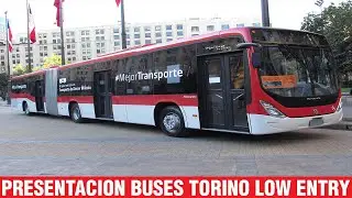 Presentacion Buses Marcopolo Low Entry en La Moneda