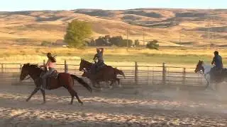 Coye roping at the Whitners 2022