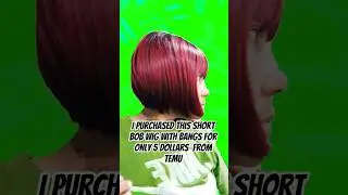 Red Bob wig  #wig