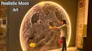 3D Moon Wall Art