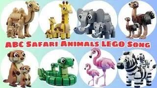 ABC Safari Animals LEGO Song 🧱🦁 Father Protects Baby | Animal Sounds A&ndash;Z for Kids
