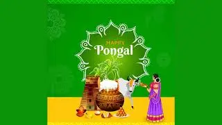 Happy Pongal 2024 Animation video Motion Graphic  Free Open File Description_ Link
