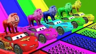 Long Slide Game With Cow Elephant Gorilla Hippopotamus Tiger 3d Animal Game Funny 3d Animals