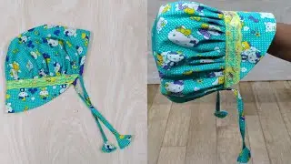 How to make new born baby cap | Topi cutting and stitching