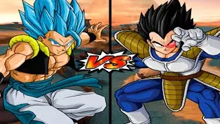 GOGETA (SUPER SAIYAN BLUE) VS VEGETA (SCOUTER) DBS Broly Armor | Dragon Ball Z: Budokai Tenkaichi 3
