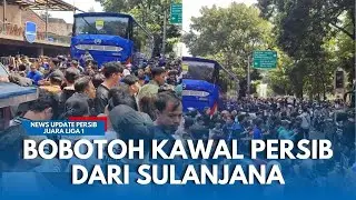 JALAN SULANJANA Jadi Lautan Biru Bobotoh Persib Kawal Pemain ke Stadion GBLA Lawan Persis Solo