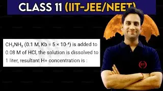 CH₃NH₂ (0.1 M, Kb = 5 &times; 10-⁴) is added to 0.08 M of HCl, the solution is dissolved to 1 liter,