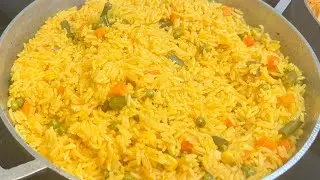 HOW TO MAKE HAITIAN YELLOW RICE/ Haitian mixed vegetables yellow RICE STEP BY STEP/ Haitian style