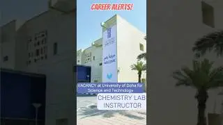 Career Alerts: UDST Chemistry Lab Instructor