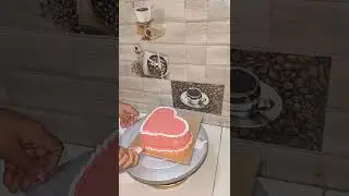 #anniversary cake design#heart shape cake design red colour#viral#shorts video#trending #cake #aprna