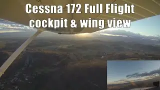 dieflugschule.at Cessna 172 full flight | cockpit & wing view