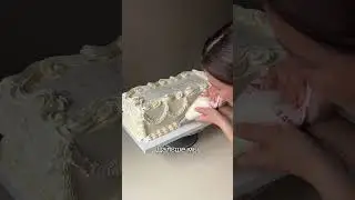 Трендовый длинный свадебный торт в стиле ламбет. Вес 7 кг, размеры: 40х20, подложка: 50х30