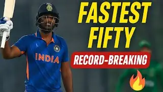 Sanju Samson&rsquo;s Record‑Breaking Fastest Fifty! 🏏🔥&rdquo; #SanjuSamson #CricketHighlights #FastestFifty 