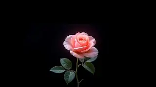Pink glow rose black screen video | Flower video effect black screen