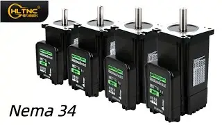 HLTNC Nema 34 Integrated Motor Stepper motor 4.5N 6.5N 8.5N 10N With Driver Support 5v 24v Pulse