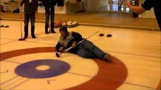 Swedish Athletes tries Curling