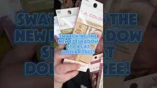 Swatching & comparing all 5 of the new @lacolorsusa eyeshadow sticks available at @dollartree!