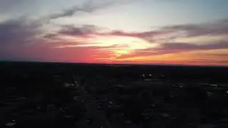 Drone footage of a beautiful sunset in Galt, California.