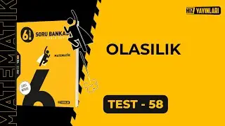 HIZ 6.Sınıf Matematik Soru Bankası Test-58 Çözümleri | OLASILIK (Güncel Müfredat)