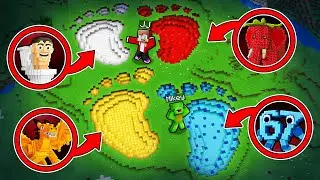 JJ and Mikey Found GIANT BRAINROTS FOOTPRINTS in Minecraft - Maizen