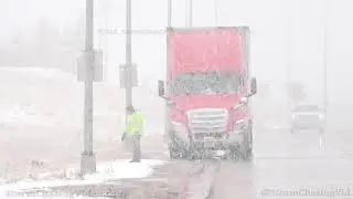 Monument, CO Heavy Snow Creates Whiteout Conditions on I 25 - 3/13/2021