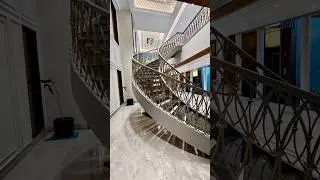 A journey from 3d to live reel featuring half round stair. #stairdesign #interiordesign #architect