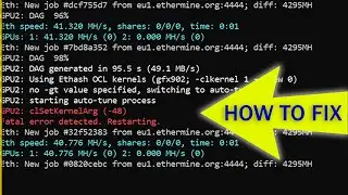 Как исправить ошибку clSetKernelArg Phoenix Miner. Проблема с майнингом ETH на GPU