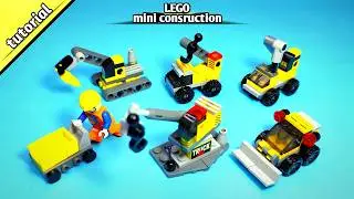 Мини-строительный экскаватор LEGO, бульдозер, колесный погрузчик, мини-кран