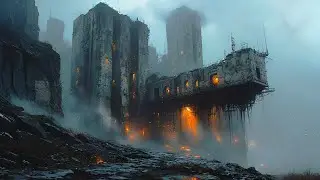 Ethereal Meditation Music To Relax Mind & Body | Decaying Grimdark Future Burning City