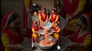 Tiny Punjabi Women Make a Giant Lychee Juice 🤯 | Miniature Village Cooking Magic ✨