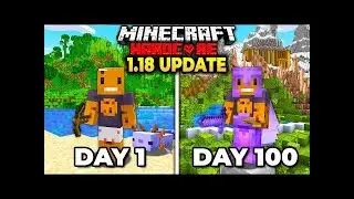 I Survived 100 Days on the 1.18 UPDATE in Hardcore Minecraft... Here's What Happened