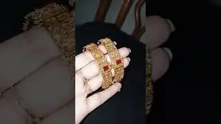 New Arrival 💥Beautiful Exquisite 2 kangan in pretty Golden color with maroon touch😍💕