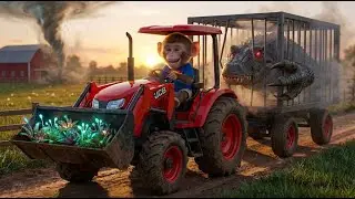 Wild Crocodile Encounter | Monkey&rsquo;s JCB Escape Adventure 😱🚜