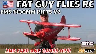 FMS 1400MM PITTS V2 2-й в истории +GRASS OPS от FGFRC #aviation #rcairplane
