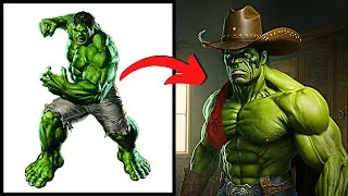 AVENGERS but COWBOY-VENGERS 💥 All Characters